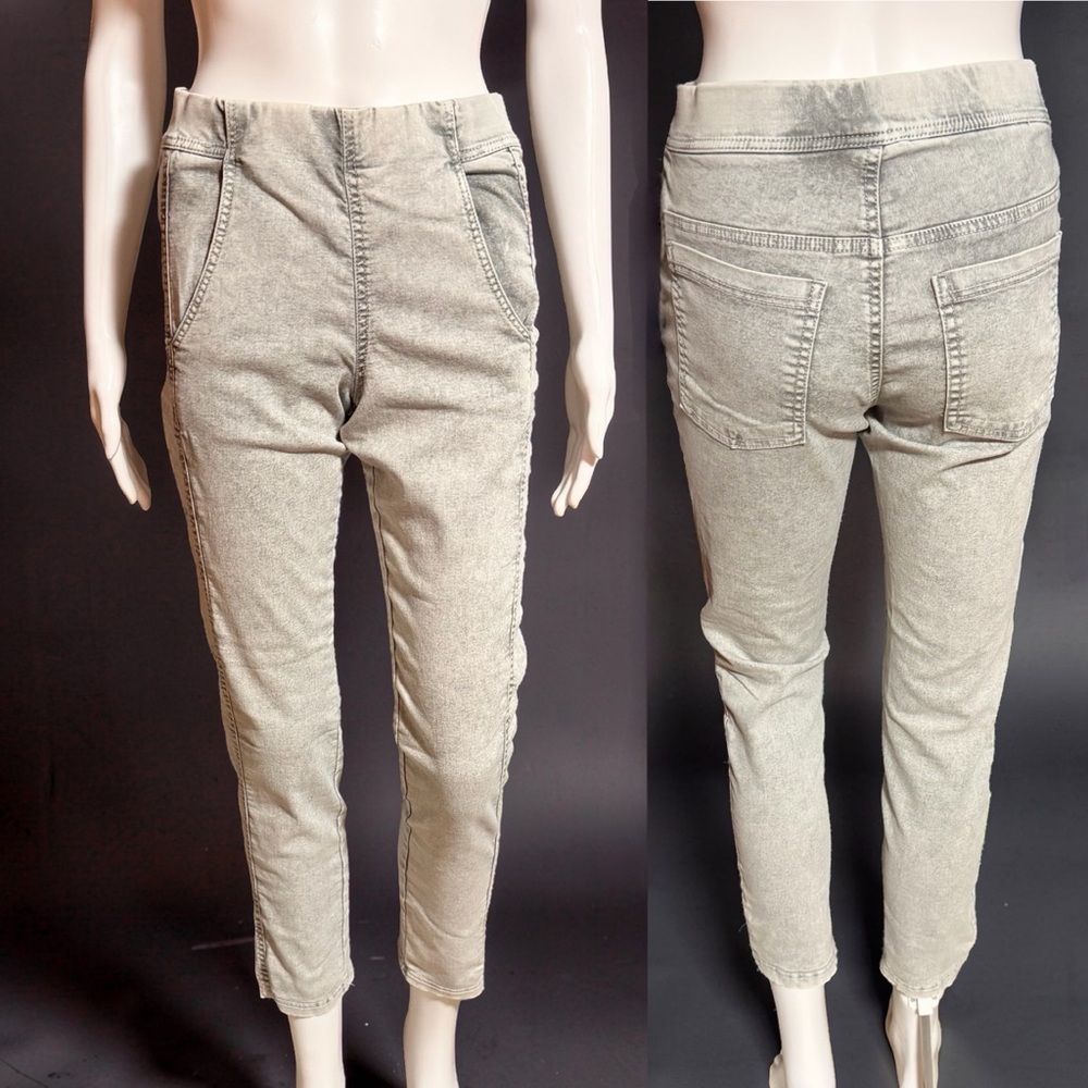 Anna & Ava Light Gray Skinny Jeans Small Stretch Pull-On Style